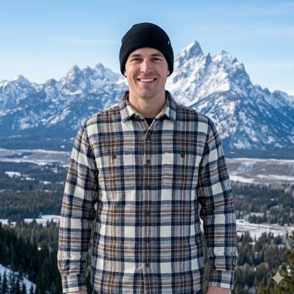 L.L.Bean Men's Sherpa Lined Scotch Plaid Shirt L/S, Indigo Tartan, Small, New